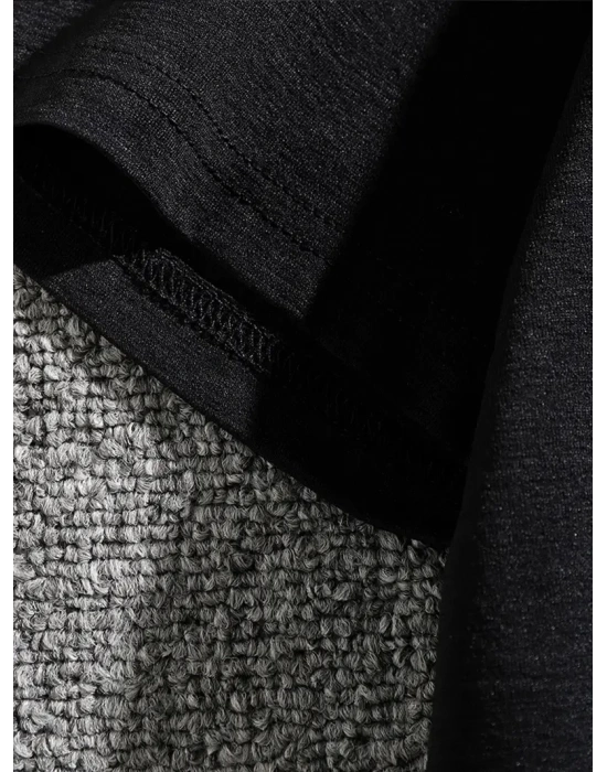 Erkek Dağ Grafikli Tişört, Yaz için Büyük Beden Rahat T-shirt - Siyah