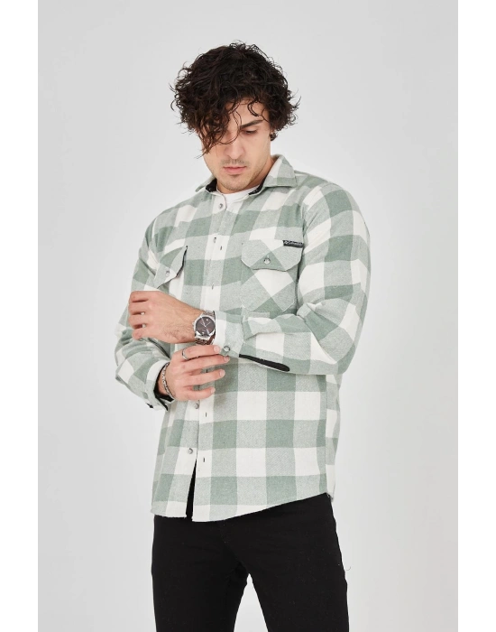 Erkek Oduncu Gömlek - Yeşil