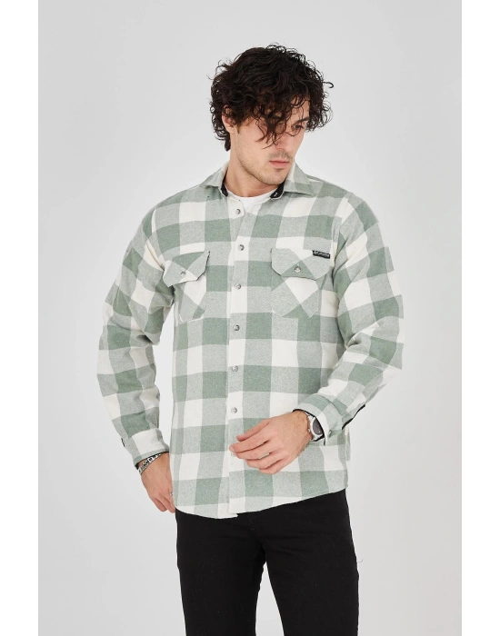 Erkek Oduncu Gömlek - Yeşil