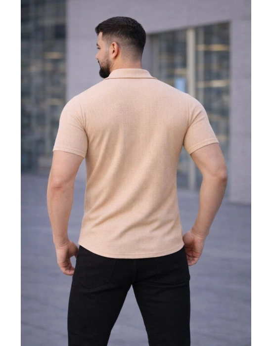 Erkek Waffle Dokuma Açık Yakalı Düğmeli Regular Kalıp 2’li Gömlek Seti - Lacivert & Gri