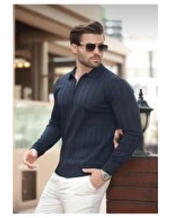 erkek yarım fermuarlı polo yaka tarz premium kalite özel tasarım erkek kışlık kazak