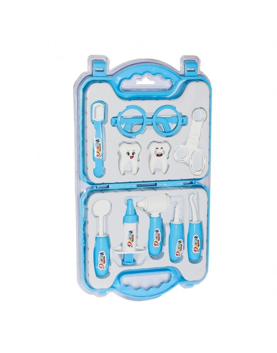 ERN-2040 Çantalı Mavi Dişçi Seti -Heroes Toys