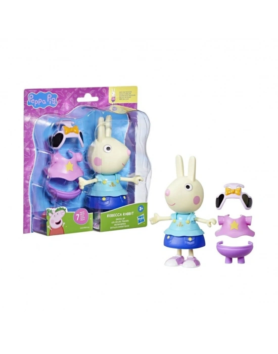 F8859 Peppa Pig ve Ailesi Kıyafetli Figür Seti +3 yaş