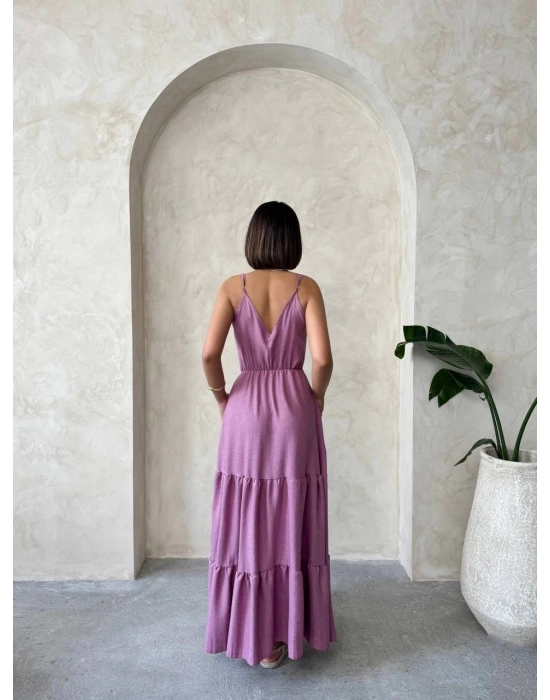 Fırfırlı katlı elbise s255049