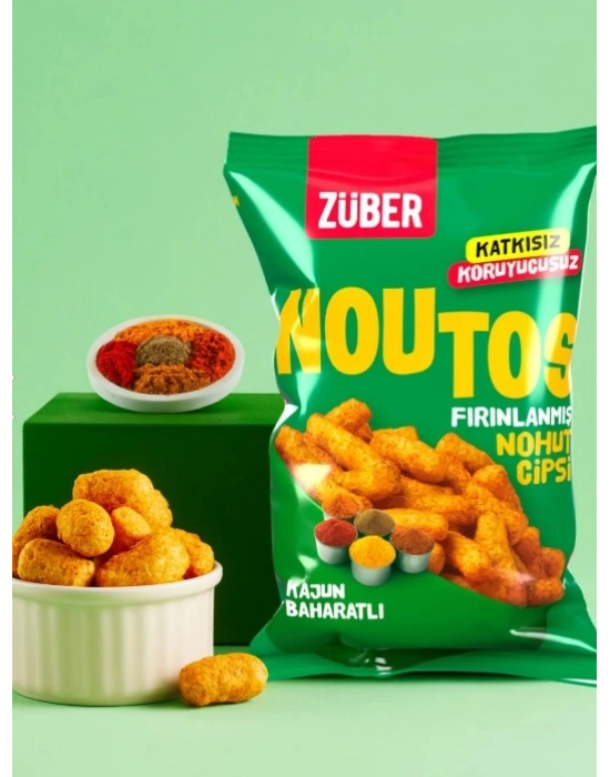 Fırın Nohut Cipsi 55 Gr Kajun Baharatlı