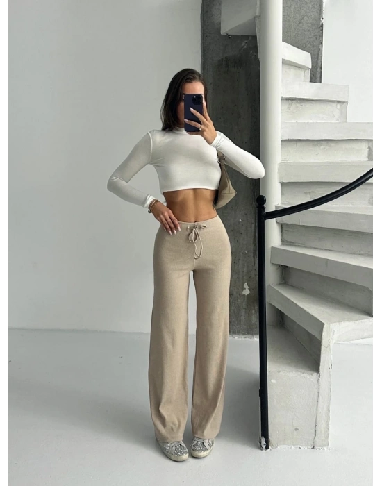 Fit comfort bej salaş pantolon A6011