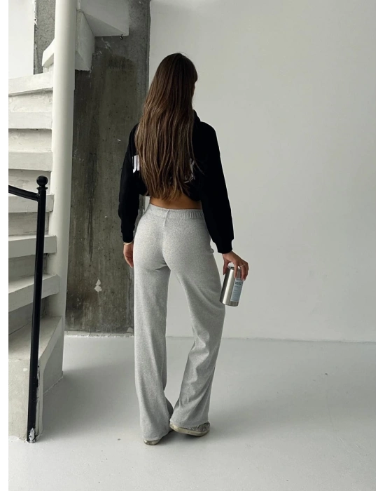 Fit comfort gri salaş pantolon A6011