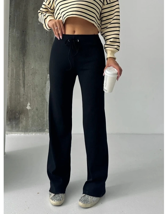 Fit comfort siyah salaş pantolon A6011