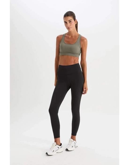Fit Yüksek Bel Beli Saran Esnek Basic Düz Sporcu Tayt B4147ax25sp