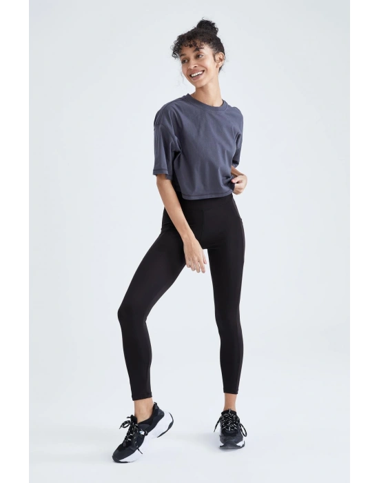 Fit Yüksek Bel Sporcu Tayt