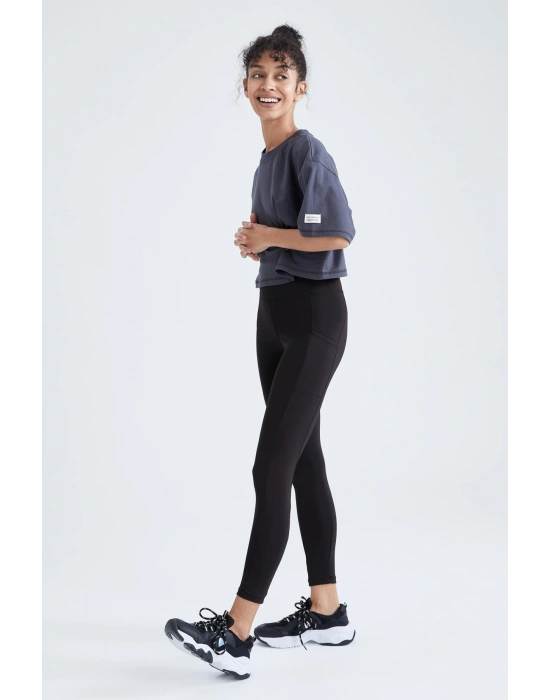 Fit Yüksek Bel Sporcu Tayt