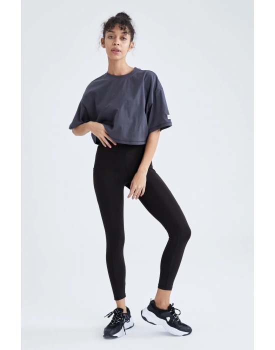 Fit Yüksek Bel Sporcu Tayt