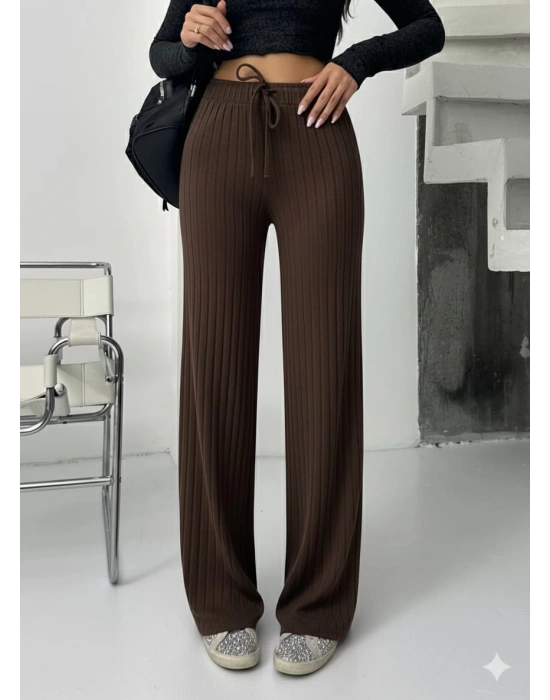 Fitilli şardonlu pantolon kahve a4058