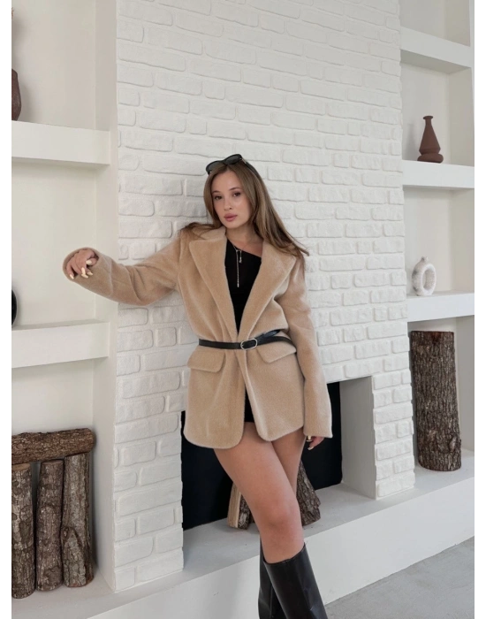 Fok ceket premıum kalite bej st255860