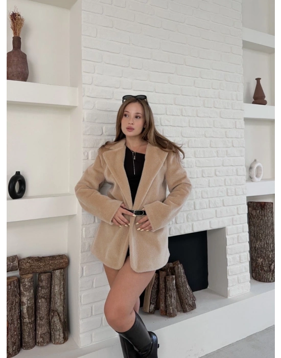 Fok ceket premıum kalite bej st255860