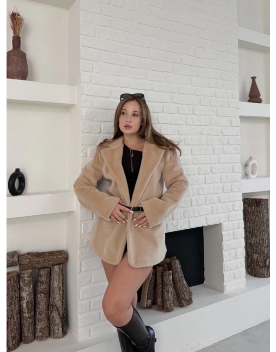 Fok ceket premıum kalite bej st255860