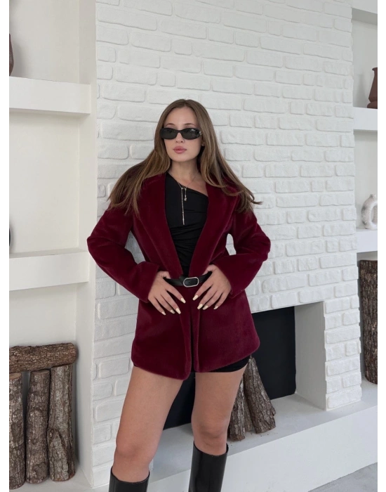 Fok ceket premıum kalite bordo st255860