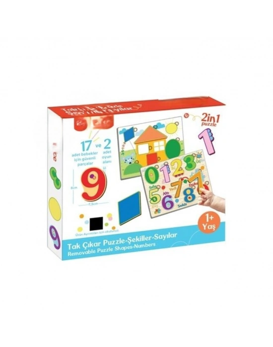 FP2762 TAK ÇIKAR PUZZLE ŞEKİLLER SAYILAR