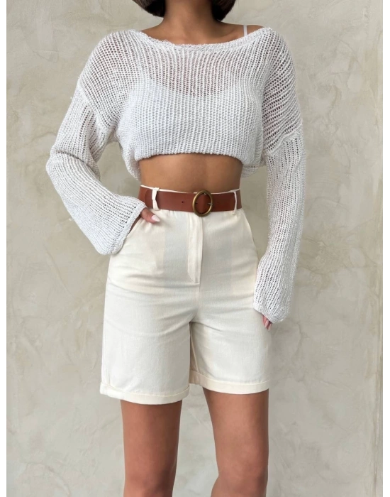 Gabardin kumaş şort