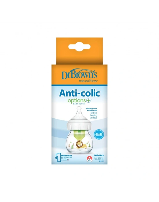 Geniş Ağız Anti Kolik Options+ Cam Biberon 60 ml