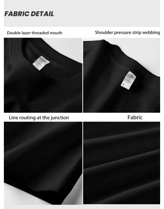 Geniş Kesim Pamuklu Tişört - GANDHI The Project Baskılı, Siyah, Rahat Kesim, Kısa Kollu, Günlük Kıyafet, Her Gün Giyilebilecek Tişört- Siyah