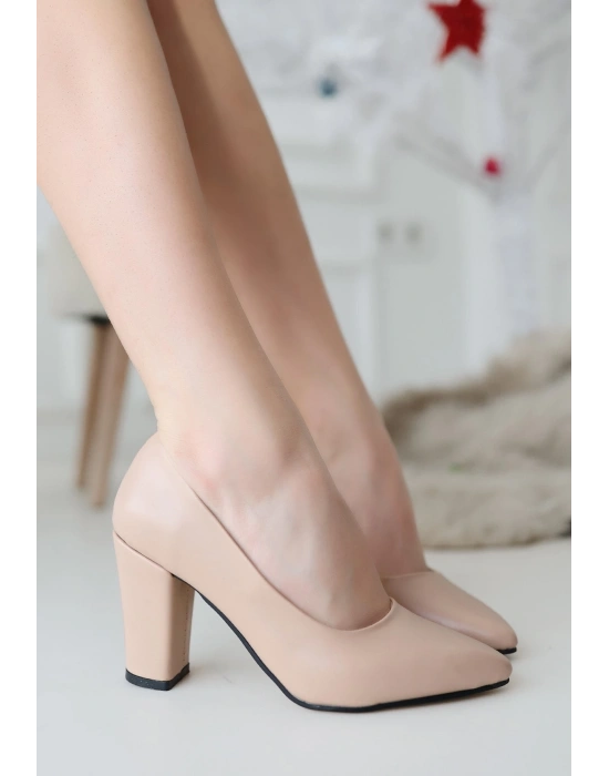 Giort Nude Cilt Topuklu Ayakkabı