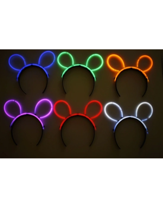 Glow Taç Fosforlu Taç Karışık Renk 12 Adet