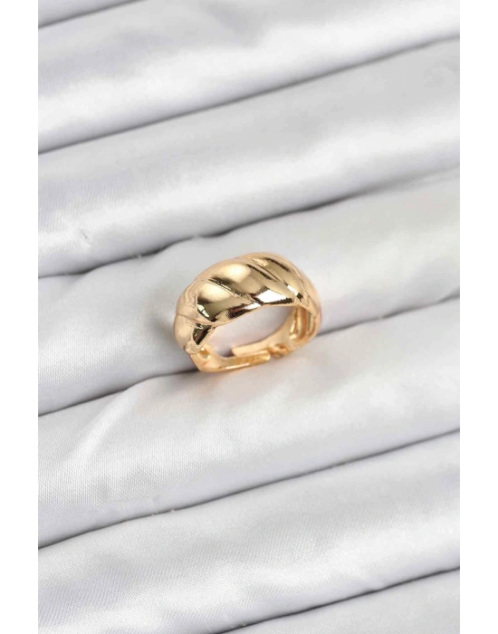 Gold Renk Bombeli Sarmal Yüzük