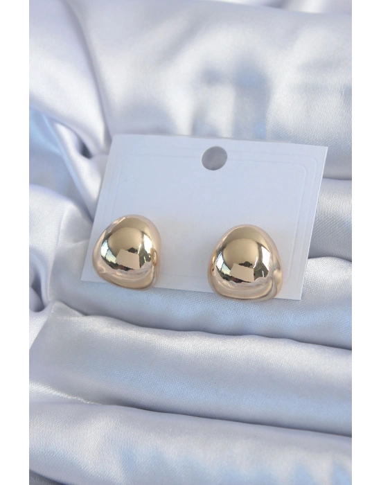 Gold Renk Pirinç Kadın Küpe