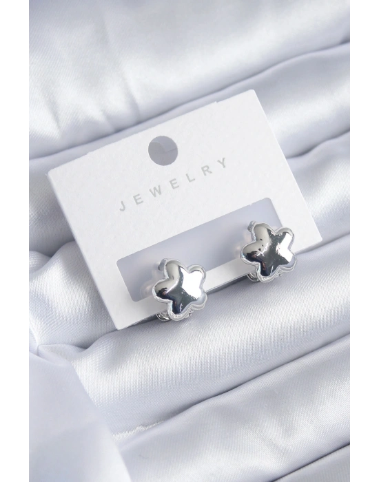 Gümüş Renk Yıldız Model Yıldız Model Pirinç Kadın Küpe