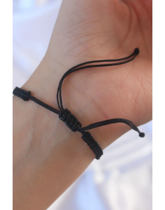 Gümüş Renk Zirkon Taşlı Taç Figür Makrome Bileklik