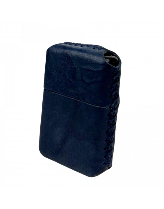 Handmade El Yapımı Hakiki Deri Zippo Modeli Çakmak - AG02001 - Lacivert