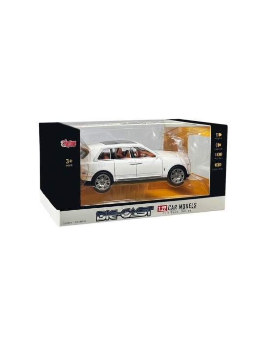 HCL-906 Çek Bırak 1:22 Sesli Ve Işıklı Sanruflu RR Metal Araba -Vardem Oyuncak