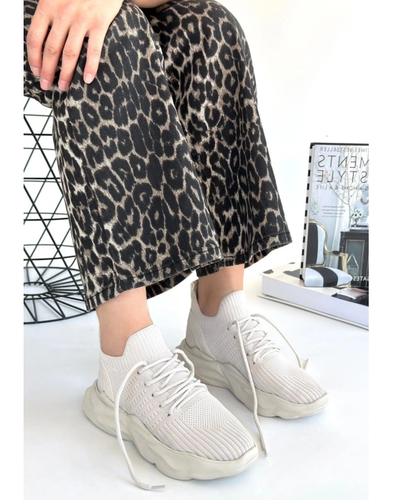 Henta Bej Triko Bağcıklı Spor Ayakkabı