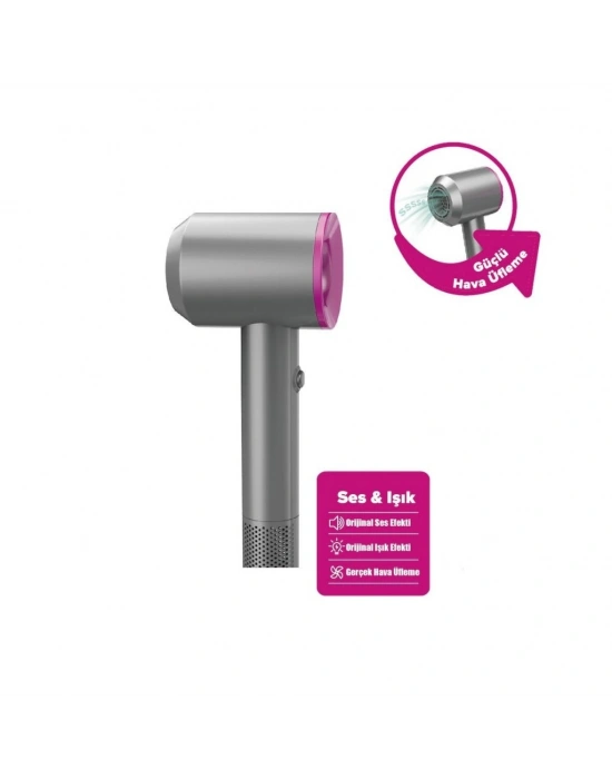 HUA-1019 Sesli ve Işıklı 2IN1 Lüks Saç Şekillendirici Set -Vardem Oyuncak