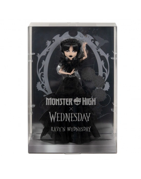 HXJ03 Monster High Wednesday Balo Elbiseli Bebek