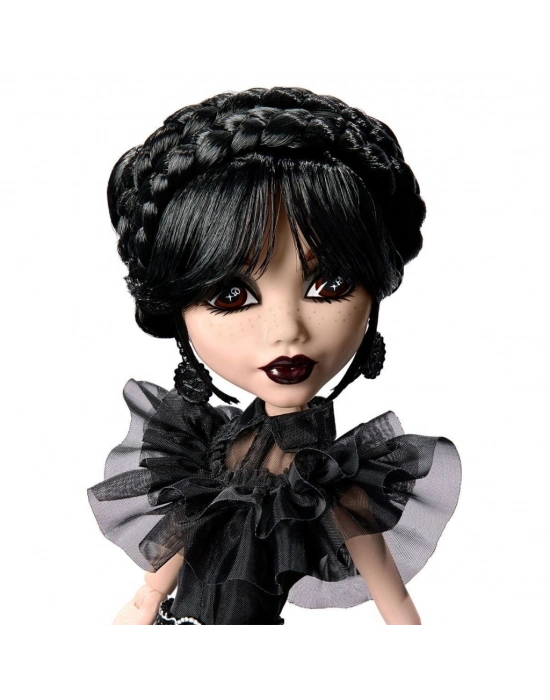 HXJ03 Monster High Wednesday Balo Elbiseli Bebek