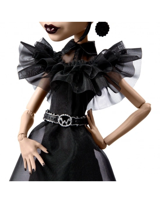 HXJ03 Monster High Wednesday Balo Elbiseli Bebek