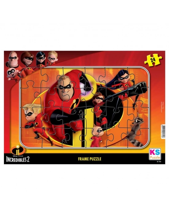 INC 704 Incredibles 2 Frame Puzzle 24 Parça