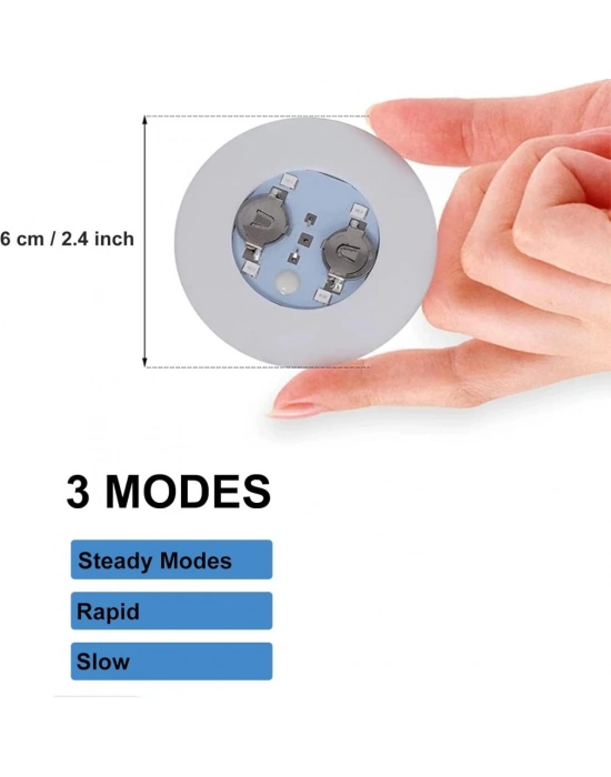 Işıklı Yapışkanlı Bardak Altı Aparatı Ledli 3 Fonksiyonlu 6 cm Çap NessiWorld