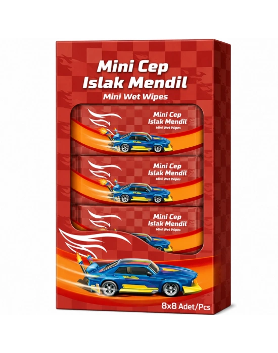 Islak Mini Cep Mendili 8li
