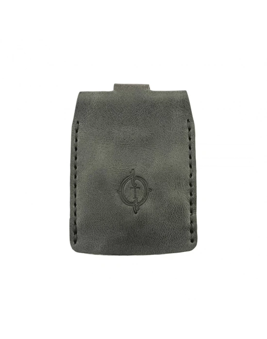 İsme Özel Çıtçıtlı Anahtarlık - % 100 Rainbow Deri - AG01001 - Antrasit