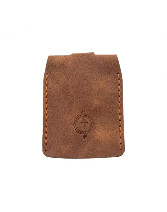 İsme Özel Çıtçıtlı Anahtarlık - % 100 Rainbow Deri - AG01001 - Kahverengi