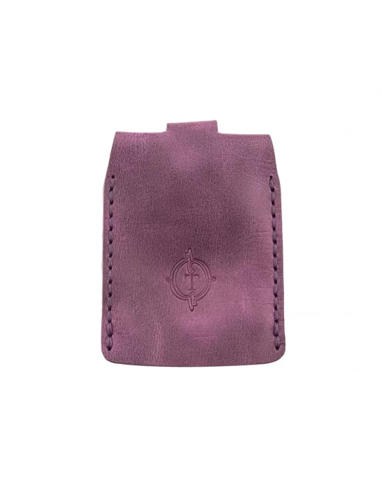 İsme Özel Çıtçıtlı Anahtarlık - % 100 Rainbow Deri - AG01001 - Mor