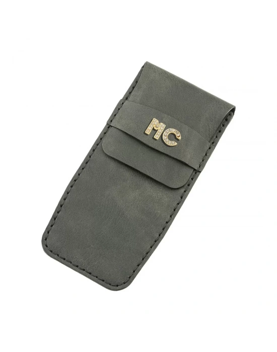 İsme Özel Çok Amaçlı Aksesuar Kılıfı - %100 Rainbow Deri - AK01002 - Antrasit