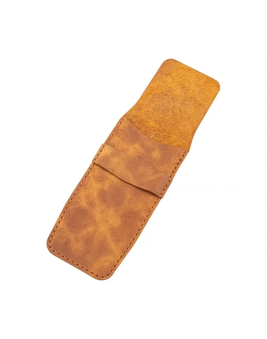 İsme Özel Çok Amaçlı Aksesuar Kılıfı - %100 Rainbow Deri - AK01002 - Camel