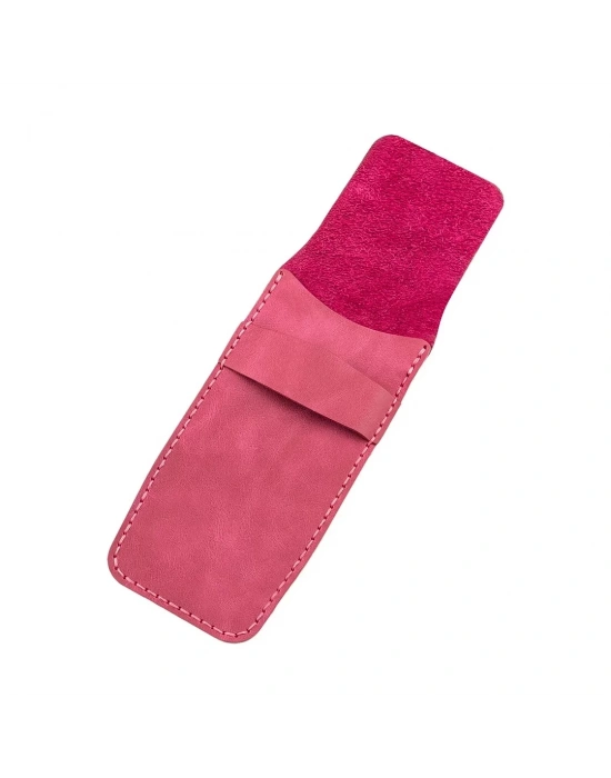 İsme Özel Çok Amaçlı Aksesuar Kılıfı - %100 Rainbow Deri - AK01002 - Fuşya