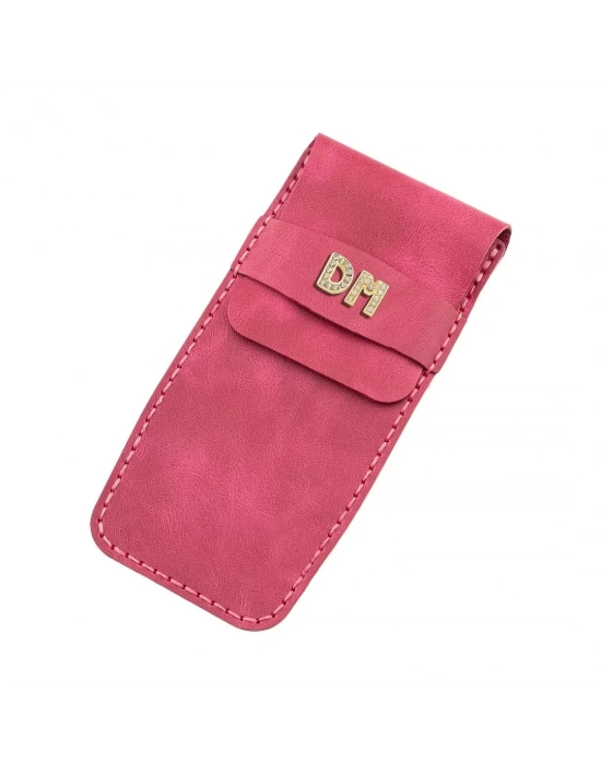 İsme Özel Çok Amaçlı Aksesuar Kılıfı - %100 Rainbow Deri - AK01002 - Fuşya