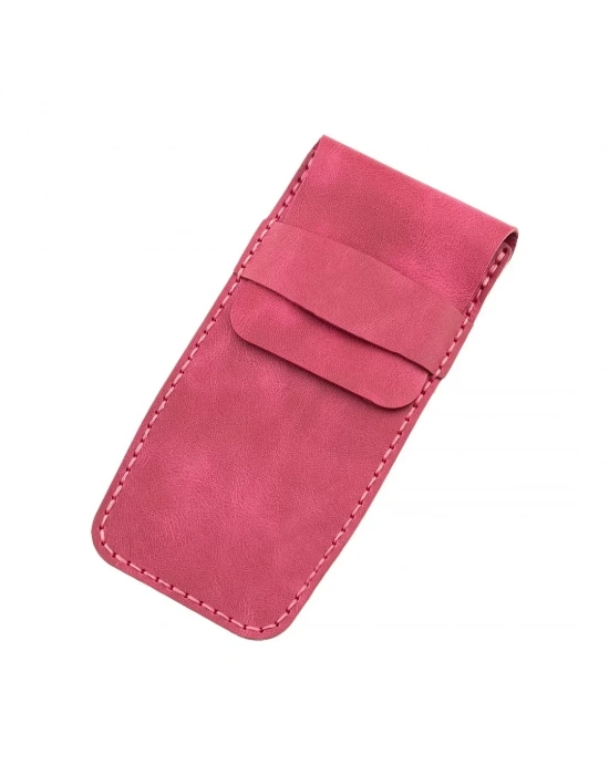 İsme Özel Çok Amaçlı Aksesuar Kılıfı - %100 Rainbow Deri - AK01002 - Fuşya