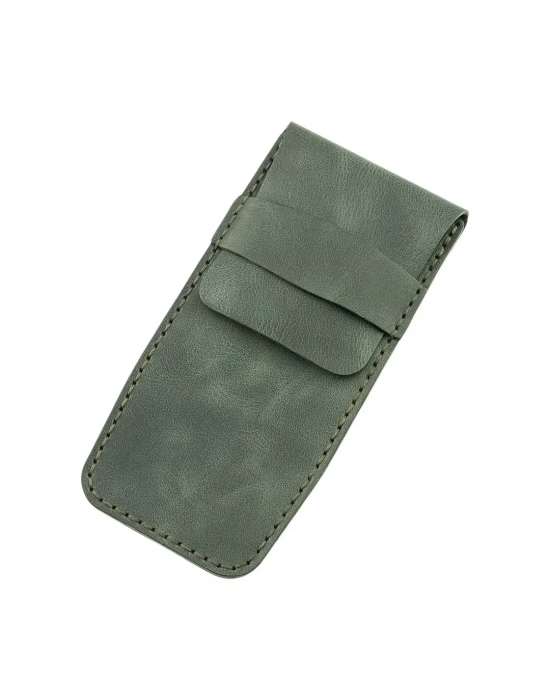 İsme Özel Çok Amaçlı Aksesuar Kılıfı - %100 Rainbow Deri - AK01002 - Haki